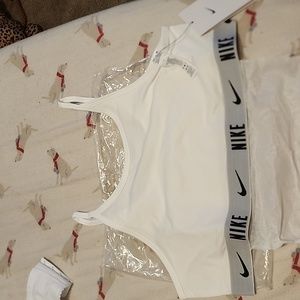 Nike Kids White Sports Bralette
